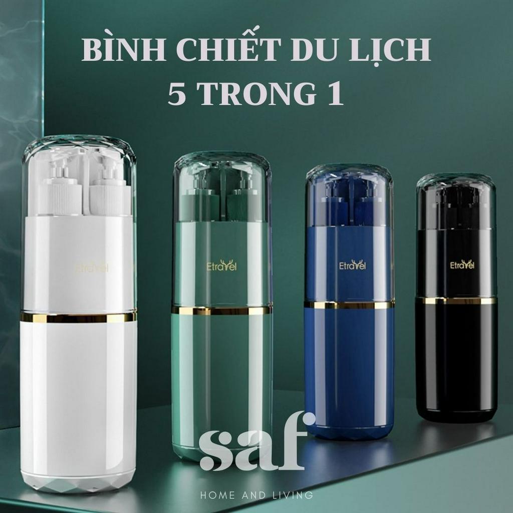 Bình chiết mỹ phẩm du lịch cao cấp, đựng bàn chải, kem đánh răng thông minh tiện lợi 5-IN-1 ETRAVEL