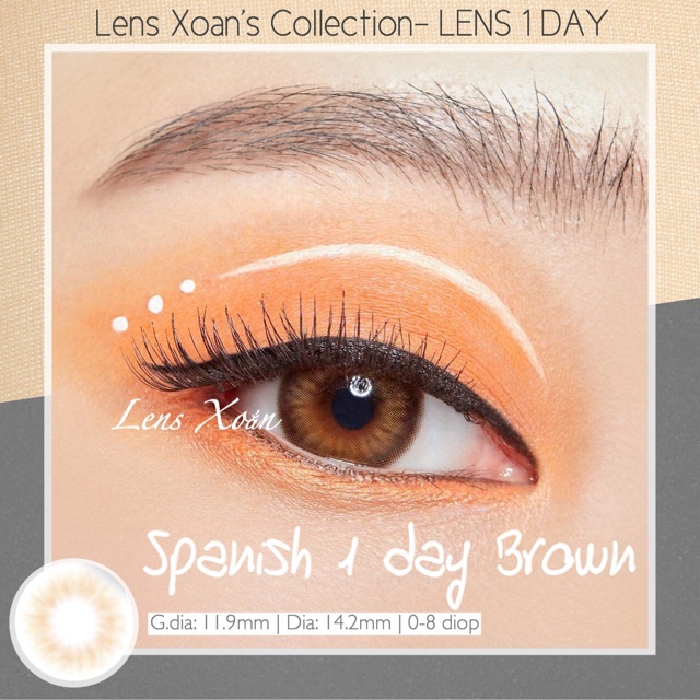 LENS 1 NGÀY SPANISH 1 DAY BROWN - OLENS( LENS XOẮN)