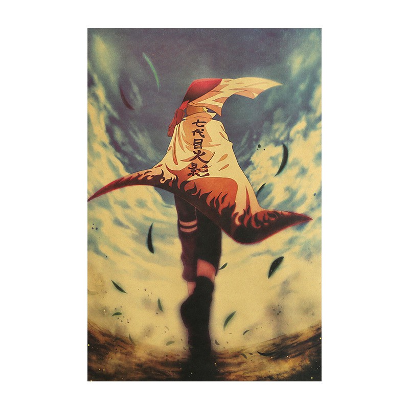 [BO52] Tranh poster treo tường, tấm áp phích về Naruto hình Hokage Naruto