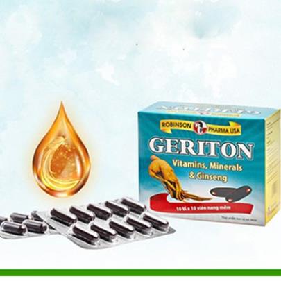 Geriton - Hỗ trợ bổ sung vitamin khoáng chất và nhân sâm Hàn Quốc giúp bồi bổ cơ thể, nâng sức đề kháng (100v)