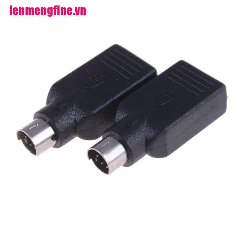 2 Đầu Chuyển Đổi Usb Female In Sang Male Cho Ps2