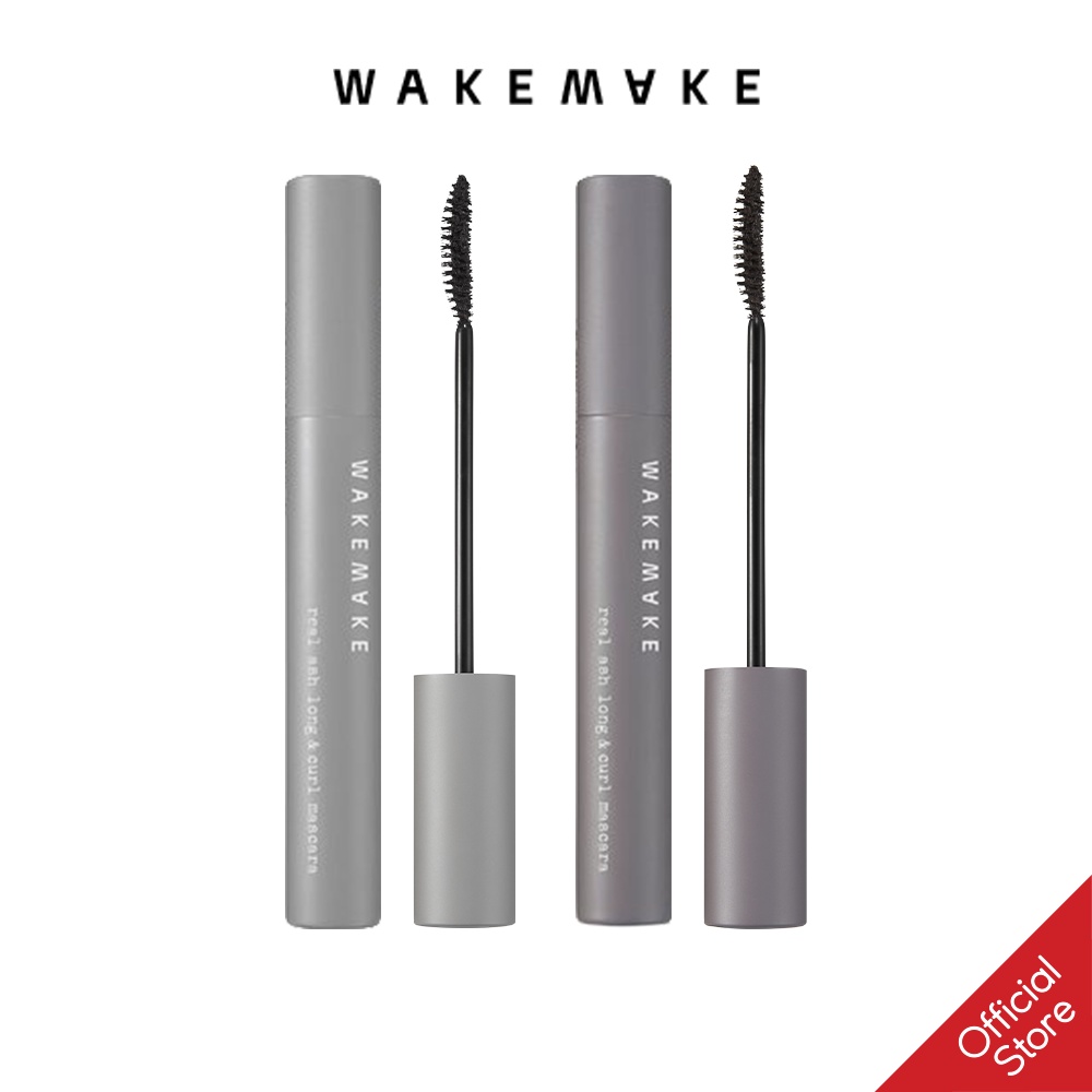 Chuốt mi dài cong Wakemake Real Ash Long &amp; Curl Mascara 8g