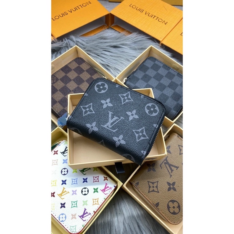 Ví L.V Nữ Mini Cầm Tay, Bóp Nữ Dáng Ngắn Đựng Tiền Đựng Thẻ Hàng Fullbox