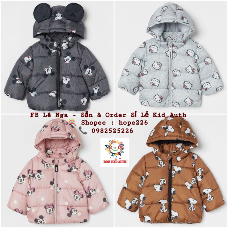 Áo phao HM UK/JAPAN/CHINA chính hãng sz từ 6-9m đến 3-4y