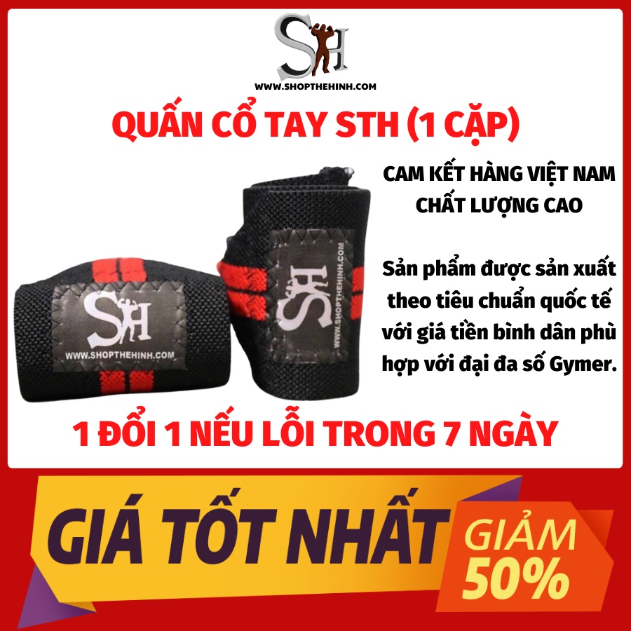 Quấn Cổ Tay Bảo Vệ Cổ Tay, Tập Gym, Chơi Thể Thao, Đạp Xe Shopthehinh (STH) 1 Cặp