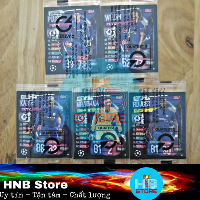 Thẻ cầu thủ bóng đá Chelsea nguyên seal - Poca Match Attax 19/20