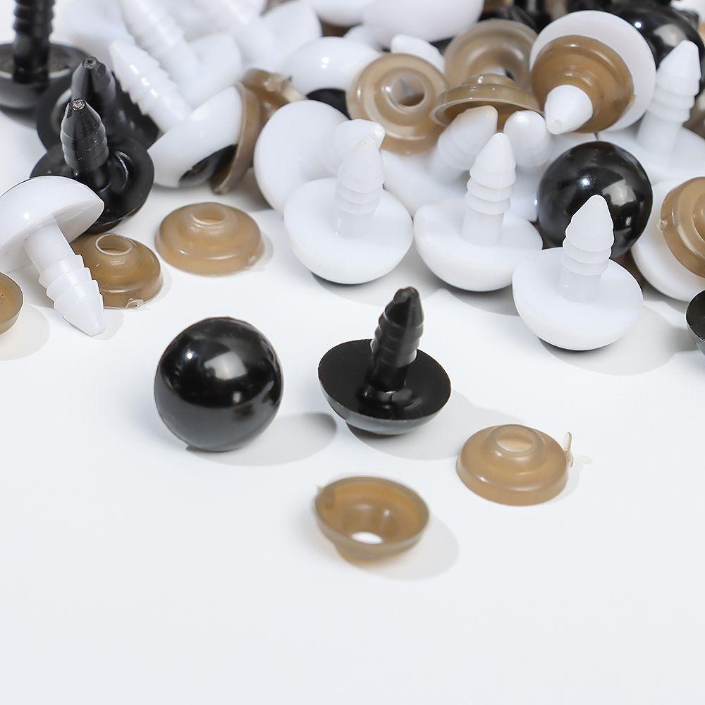 Set 20 / 10 Cặp Mắt Nhựa Trắng / Đen Cho Búp Bê BJD DIY