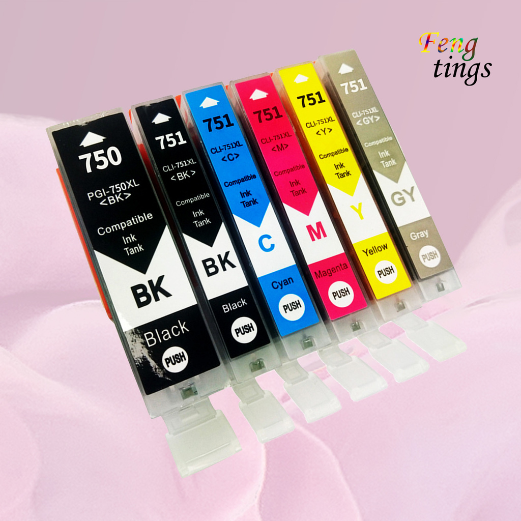 Hộp mực máy in Canon Pgi750 / Cli751 / Ix6770 / Mg5570 / Mg7170 / Mx727 chất lượng cao