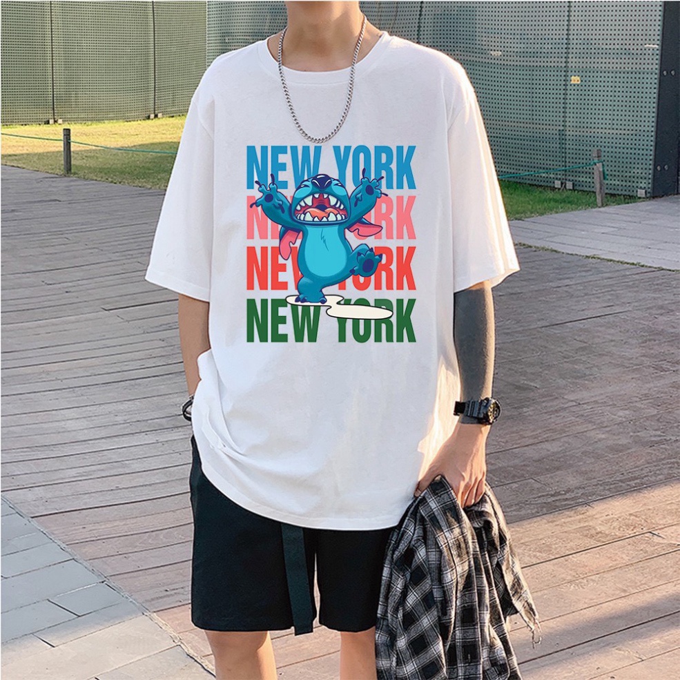 Áo thun unisex Khổng Hiền from rộng cổ tròn tay lỡ freesize 38-70kg ICON NEWYORK
