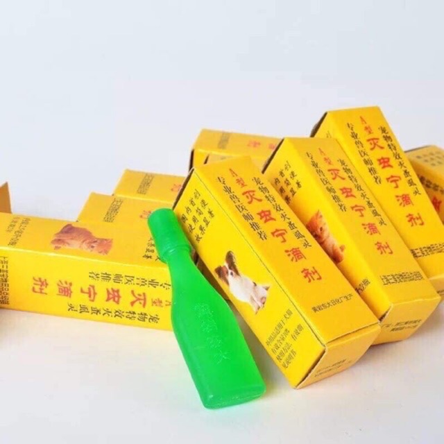 Nhỏ gáy trị ve rận bọ chét cho chó mèo