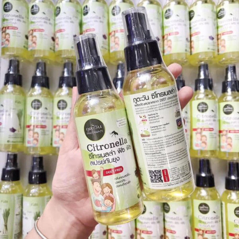 Tinh dầu sả xịt muỗi và côn trùng Phutawan Citronella 100mL