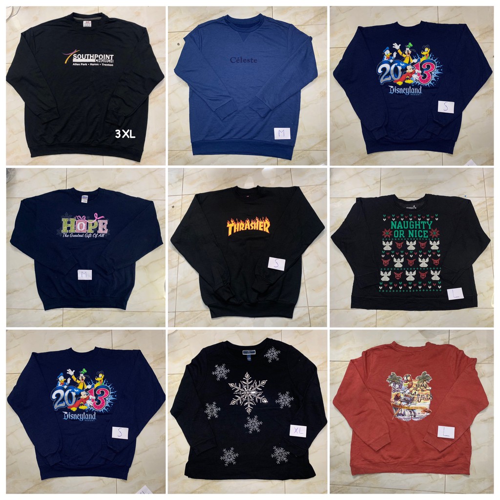 Loại 79k - Áo Sweater secondhand - FreeShip - Vãi Mỹ chất lượng - 2$Shop