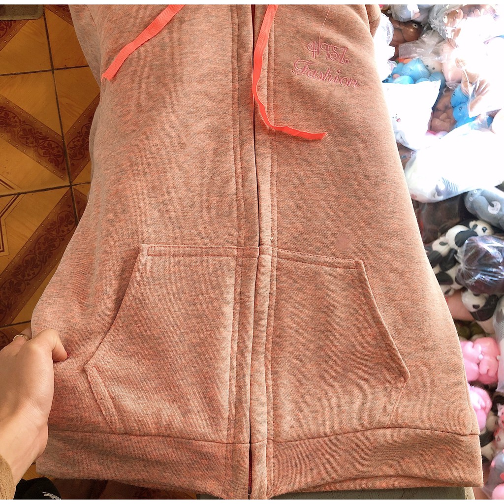 Áo khoác nỉ, áo khoác nữ 2 lớp lót lông dày dặn hàng cao cấp