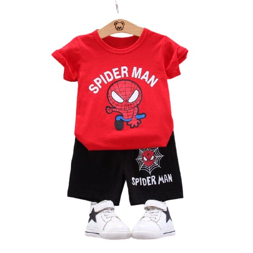 Bộ siêu nhân nhện cho bé | 7-17kg | 100% cotton4 chiều | Mềm mịn thoáng mát | Bộ Spiderman cho bé
