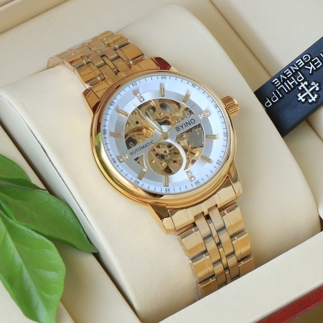 Đồng hồ cơ nam Byino tự động với thiết kế trẻ trung năng động, không phải lo việc thay pin _ Đồng hồ cơ