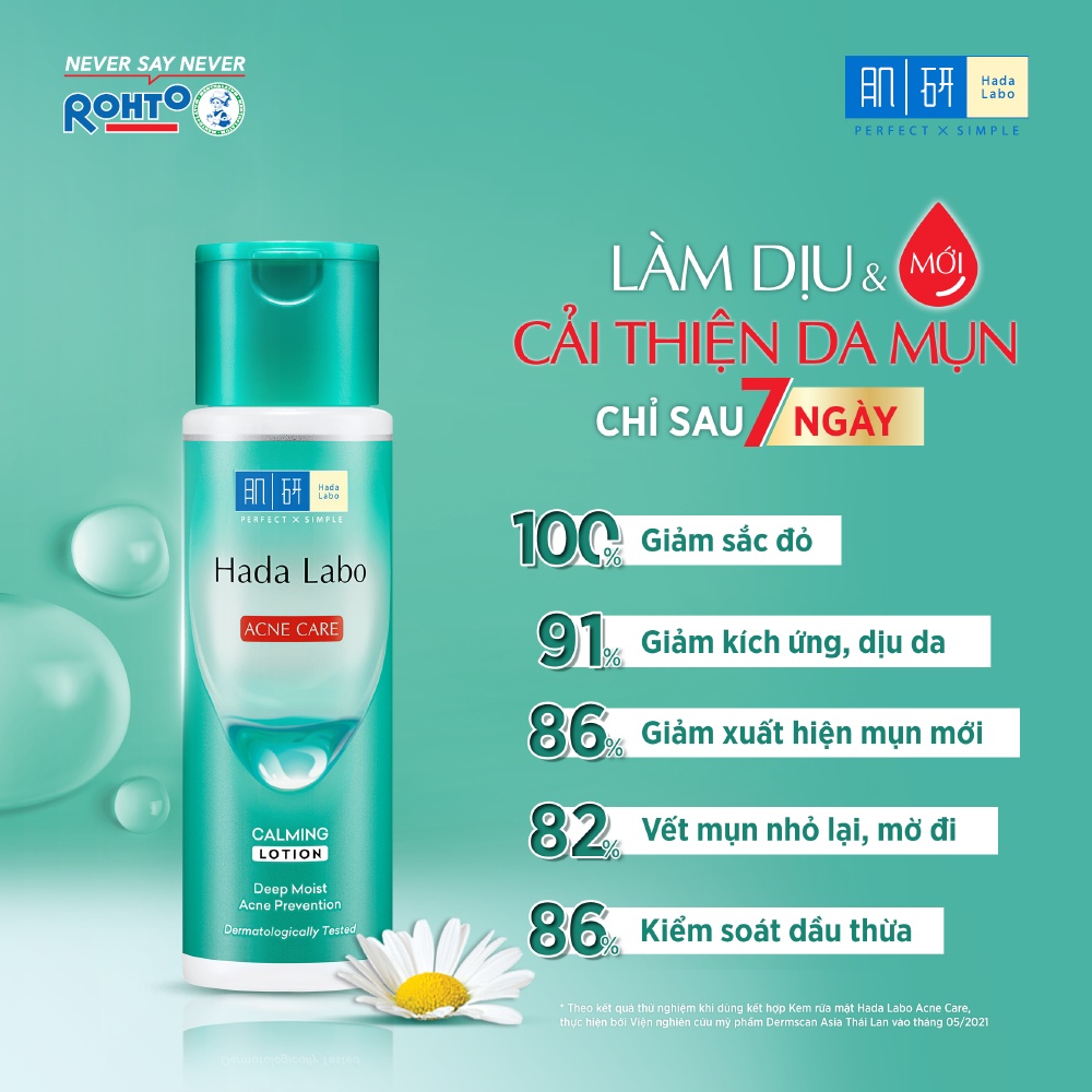 Dung dịch dưỡng ẩm cho da mụn, nhạy cảm Hada Labo Acne Care Calming Lotion 170ml