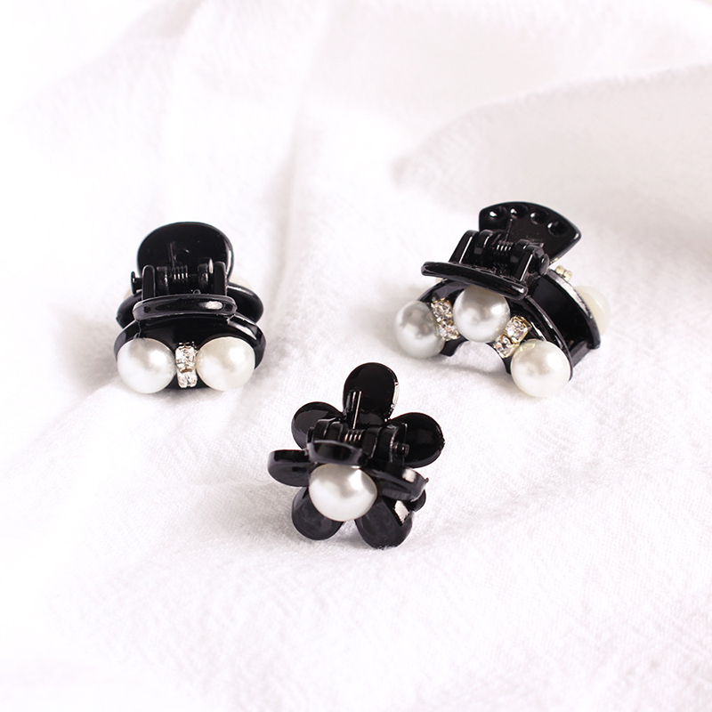 1PC Fashion Pearls Crystal Rhinestone Mini Hair Claw Hair Clip Hair Accessories