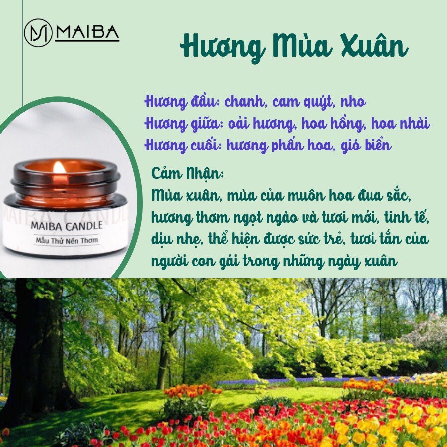 Nến thơm mini Maiba - Nến thơm mùi hương tự nhiên, khử mùi làm thơm phòng bản dùng thử