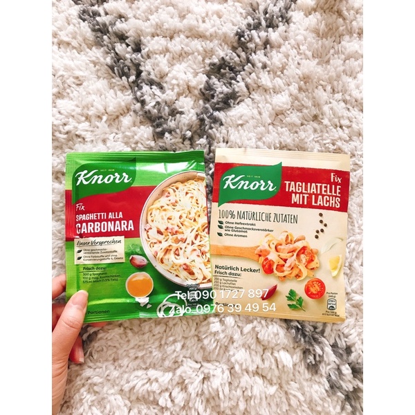 Gia Vị Sốt Mì Ý Spaghetti alla Carbonara Knorr Fix 36g (Bao bì mới)