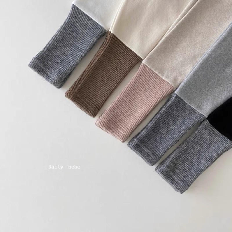 Quần legging phối màu phong cách cho bé trai bé gái