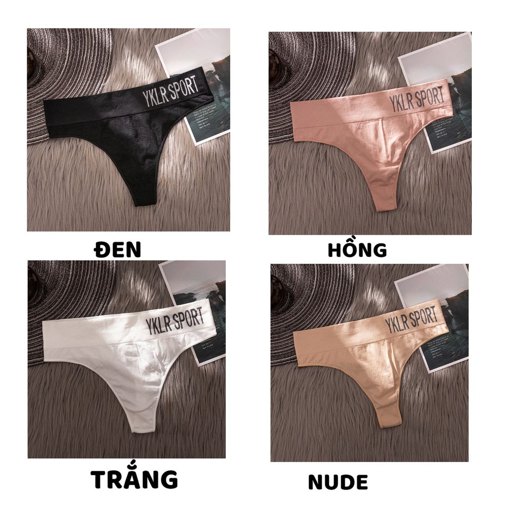 Quần Lót Nữ Cotton Sexy Kháng Khuẩn Lọt Khe phối viền chữ cá tính mã 8845