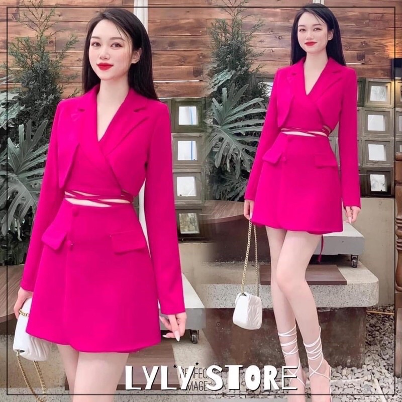 VÉT TAY DÀI CỘT Dây KÈM CHÂN VÁY