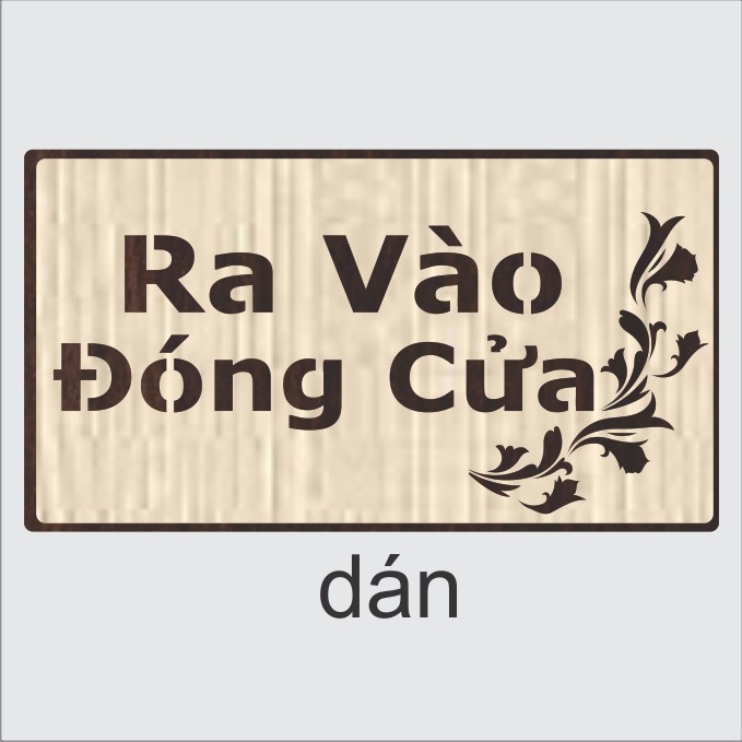 Bảng Gỗ Trang Trí Ra Vào Đóng Cửa, Bảng Gỗ Decor Ra Vào Nhớ Đóng Cửa