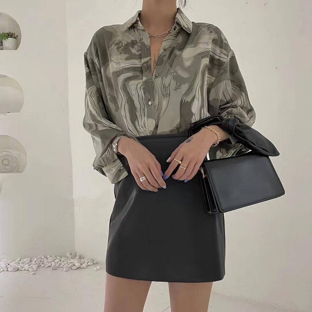 Áo Sơ Mi Dài Tay In Họa Tiết Xinh Xắn Dành Cho Nữ