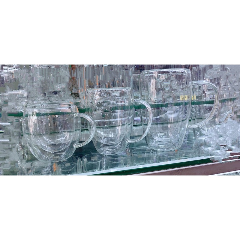 Ly thuỷ tinh 2 lớp có quai 250-350-450ml | BigBuy360 - bigbuy360.vn