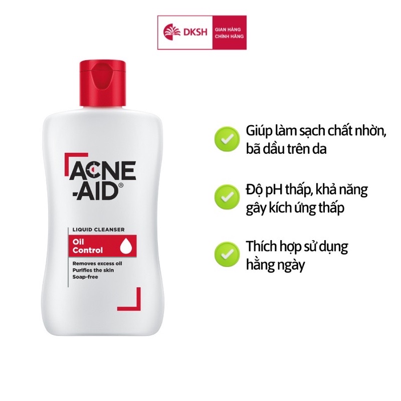 Sữa rửa mặt cho da nhờn, mụn Acne-aid liquid Cleanser 100ml