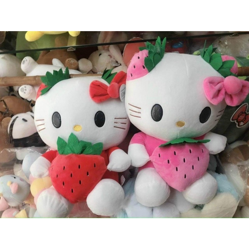 GẤU BÔNG HELLO KITTY ÔM TRÁI DÂU CAO CẤP ĐÁNG YÊU