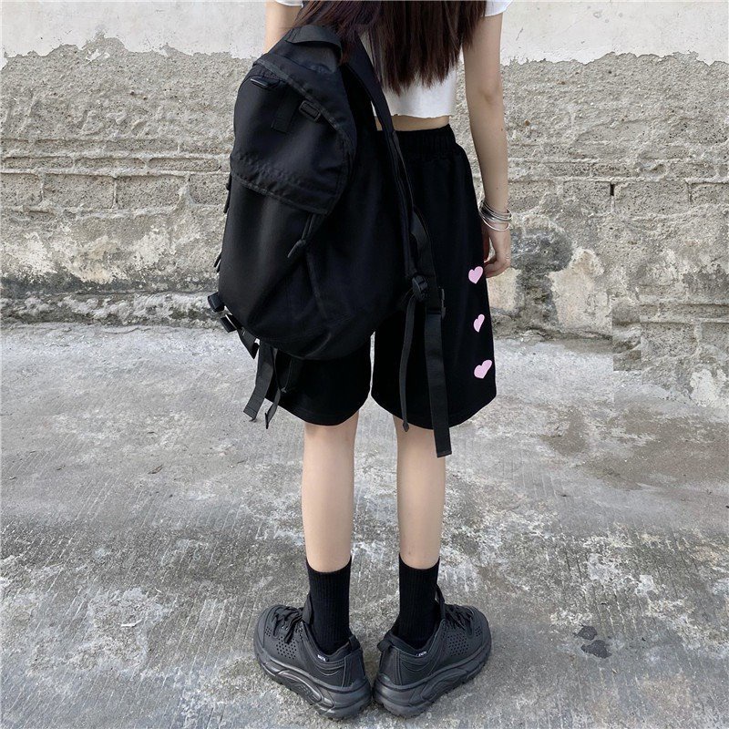 Quần short nữ, quần đùi nữ mặc ở nhà hoặc đi chơi STUDAT WITH ME Màu đen trẻ trung năng động