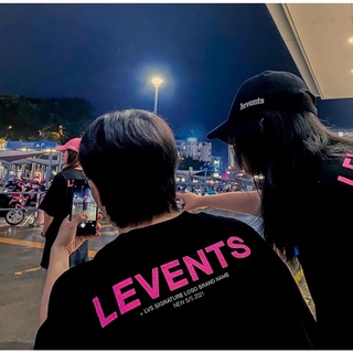 Áo thun tay lỡ Levents logo X chữ hồng phông Unisex nam nữ cotton oversize form rộng