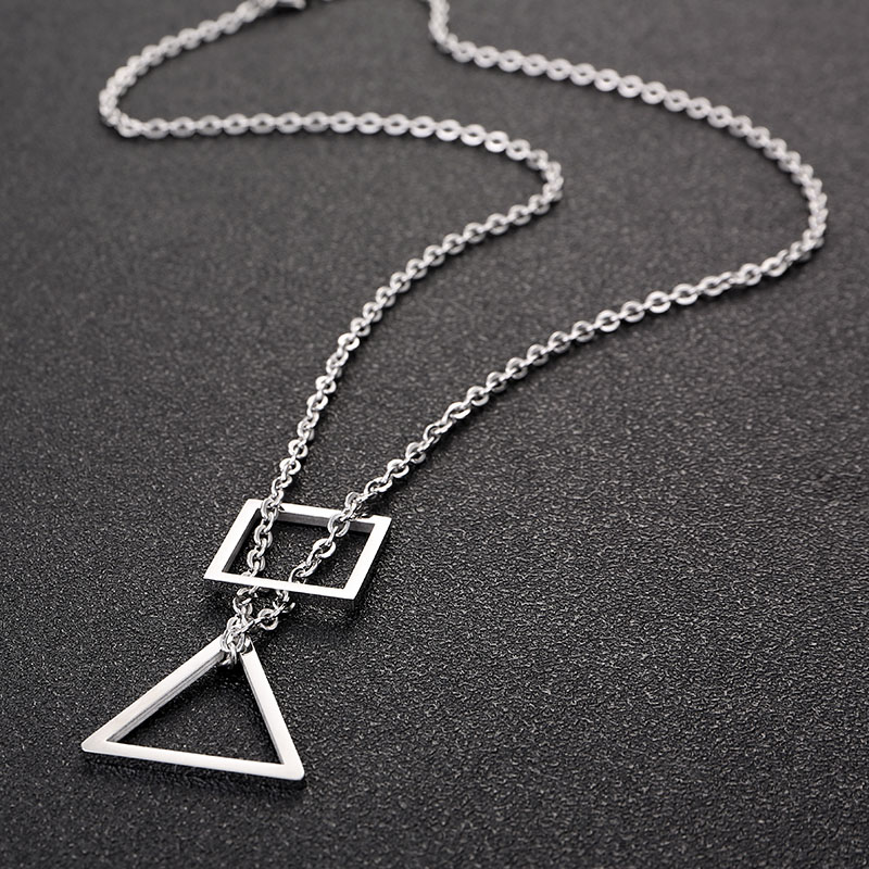 Dây Chuyền Mặt Hình Tam Giác Cá Tính Cho Nam Và Nữ MAYEBE LAVEND