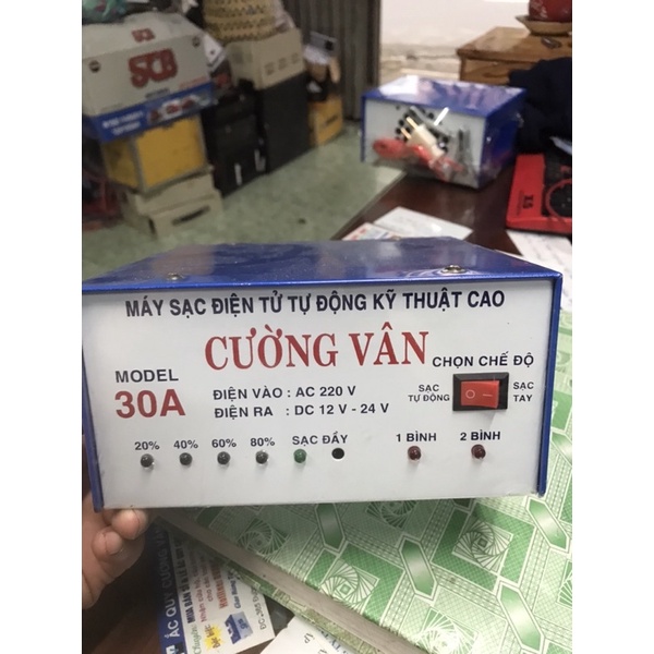 Máy Sạc Bình Ắc Quy Tự Động 12V-24V (6AH-200AH)