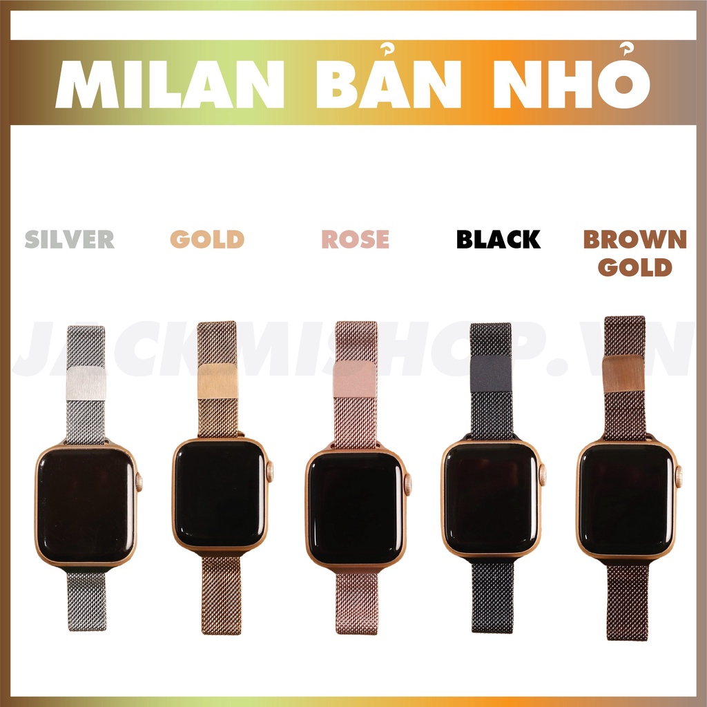 [FULL BOX] Dây Milan Thép Bản Nhỏ cho Apple Watch Series 7/6/5/4/3/2/1