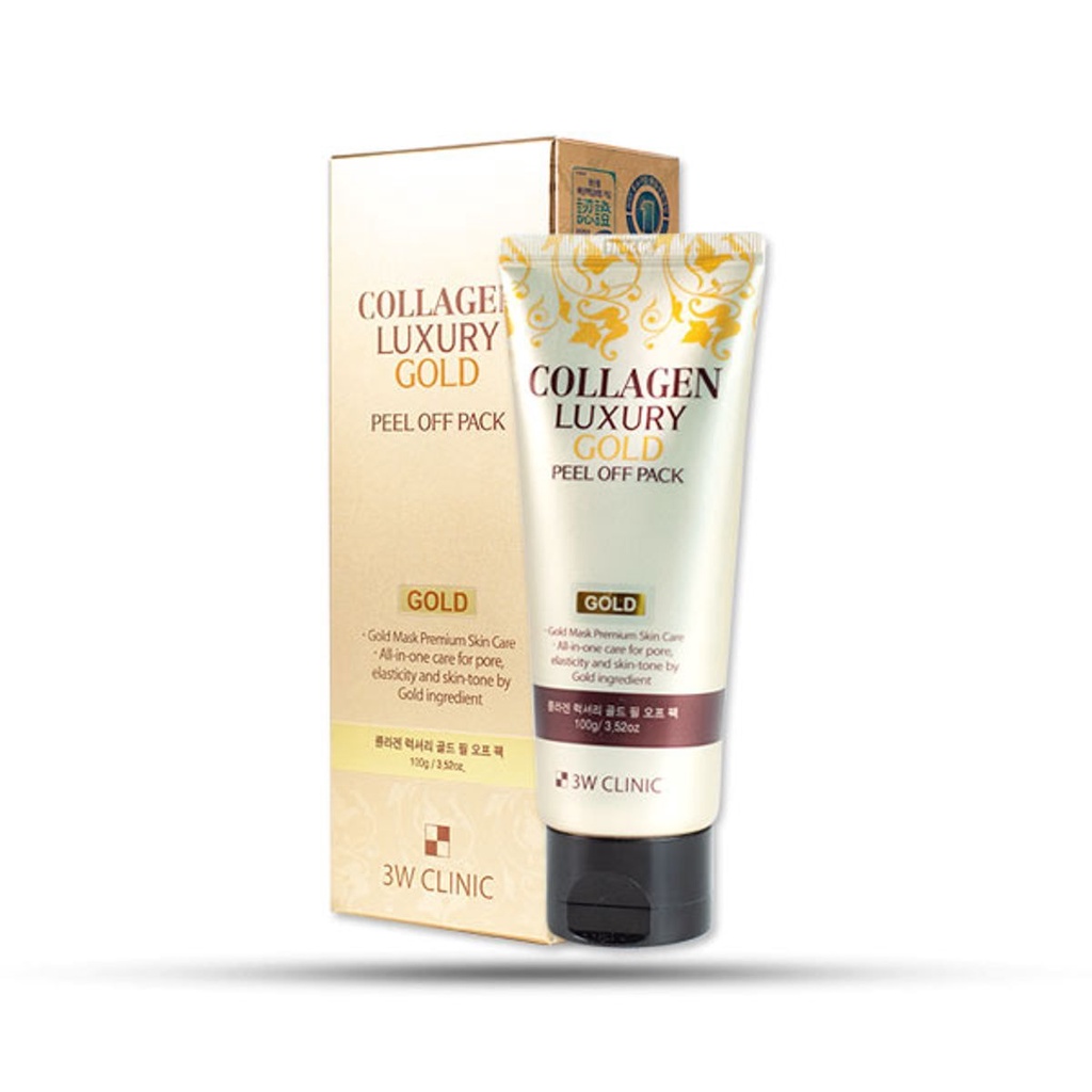 Mặt Nạ Lột Collagen Và Tinh Chất Vàng 24K 3W CLinic Collagen &amp; Luxury Gold Peel Off Pack 100g