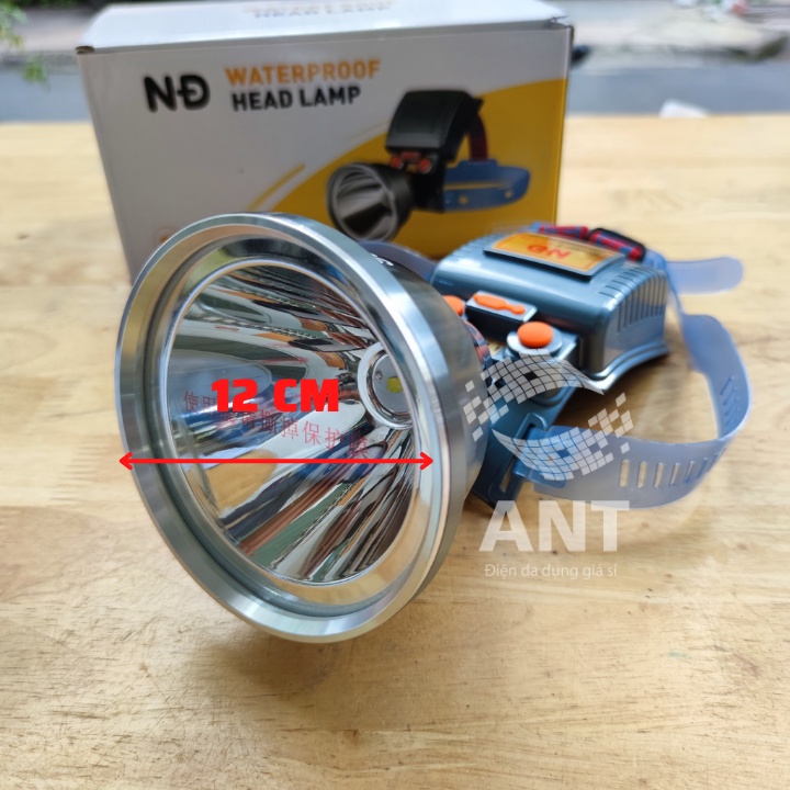 Đèn pin đội đầu siêu sáng chống nước , chóa 12cm - NĐ 9110