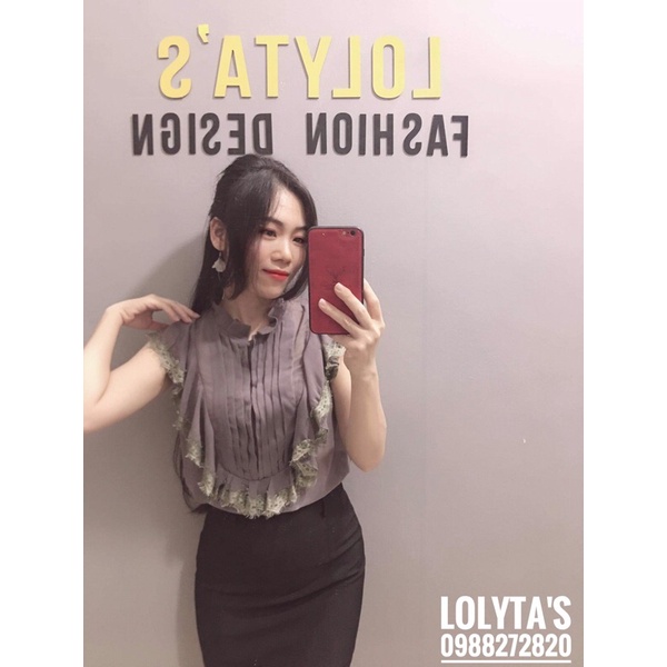 Lolyta's design - Áo sơ mi công sở phối bèo ren bánh bèo tiểu thư siêu sang
