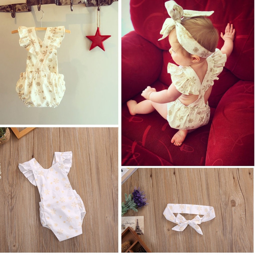 BღBღNewborn Toddler Infant kid Girl Romper Jumpsuit Bodysuit Outfit Sunsuit Clothing