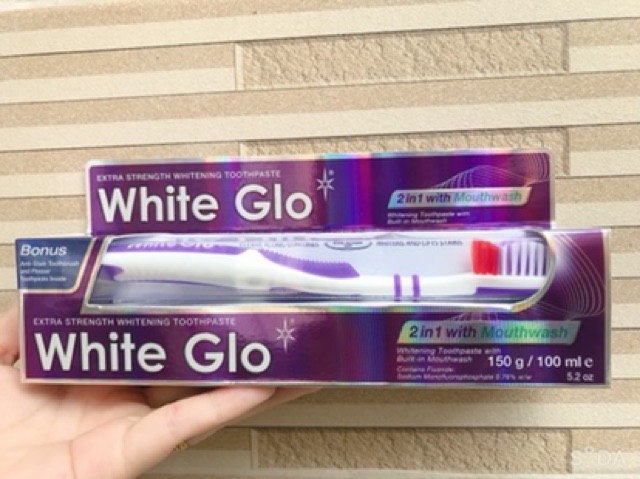 Kem đánh răng White Glo các màu 150ml (tặng kèm bàn chải đánh răng)