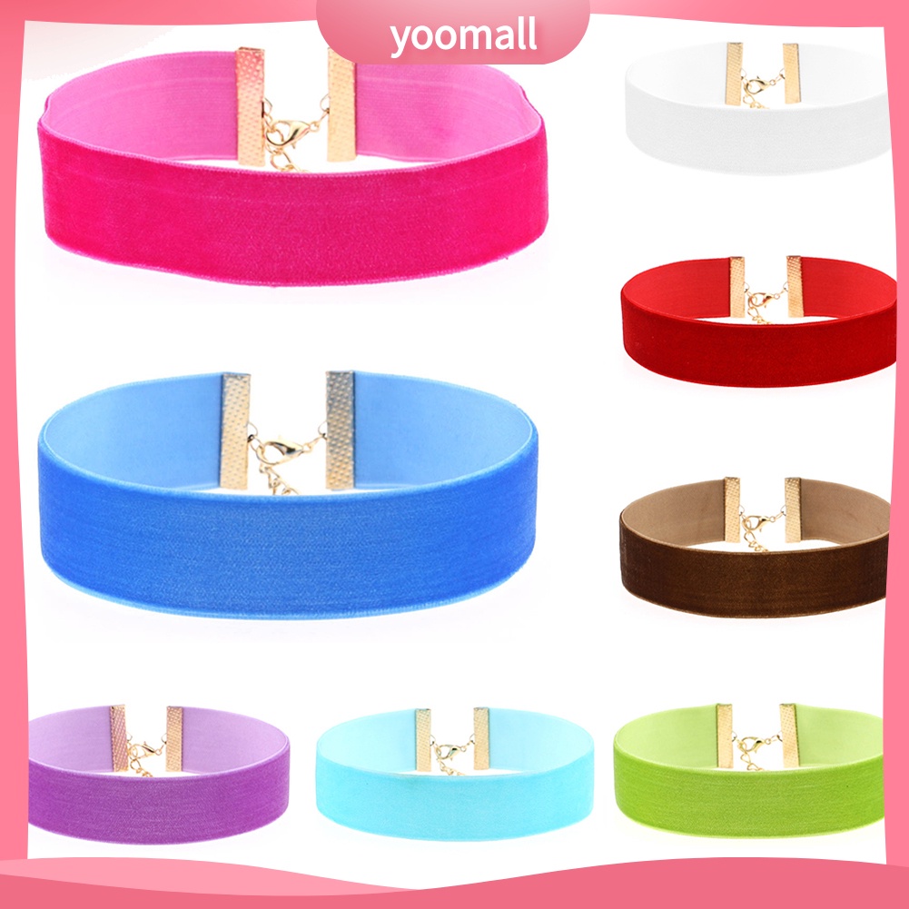 Vòng Cổ Choker Bằng Nhung Mềm Bản Rộng Phong Cách Gothic Thời Trang