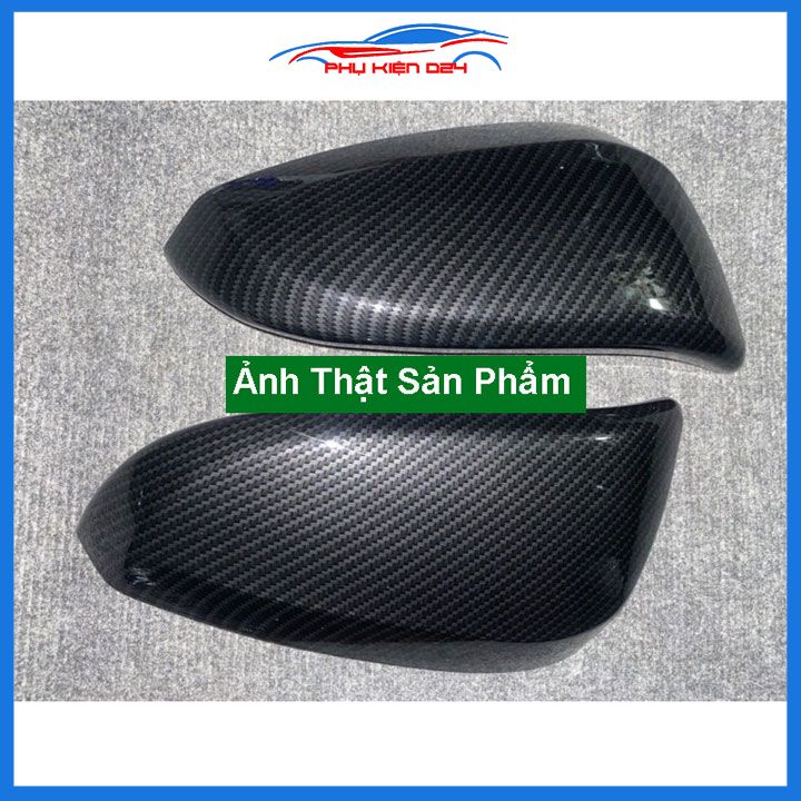 Ốp gương Corolla Cross 2020-2021-2022 vân Cacbon bảo vệ chống trầy trang trí làm đẹp xe