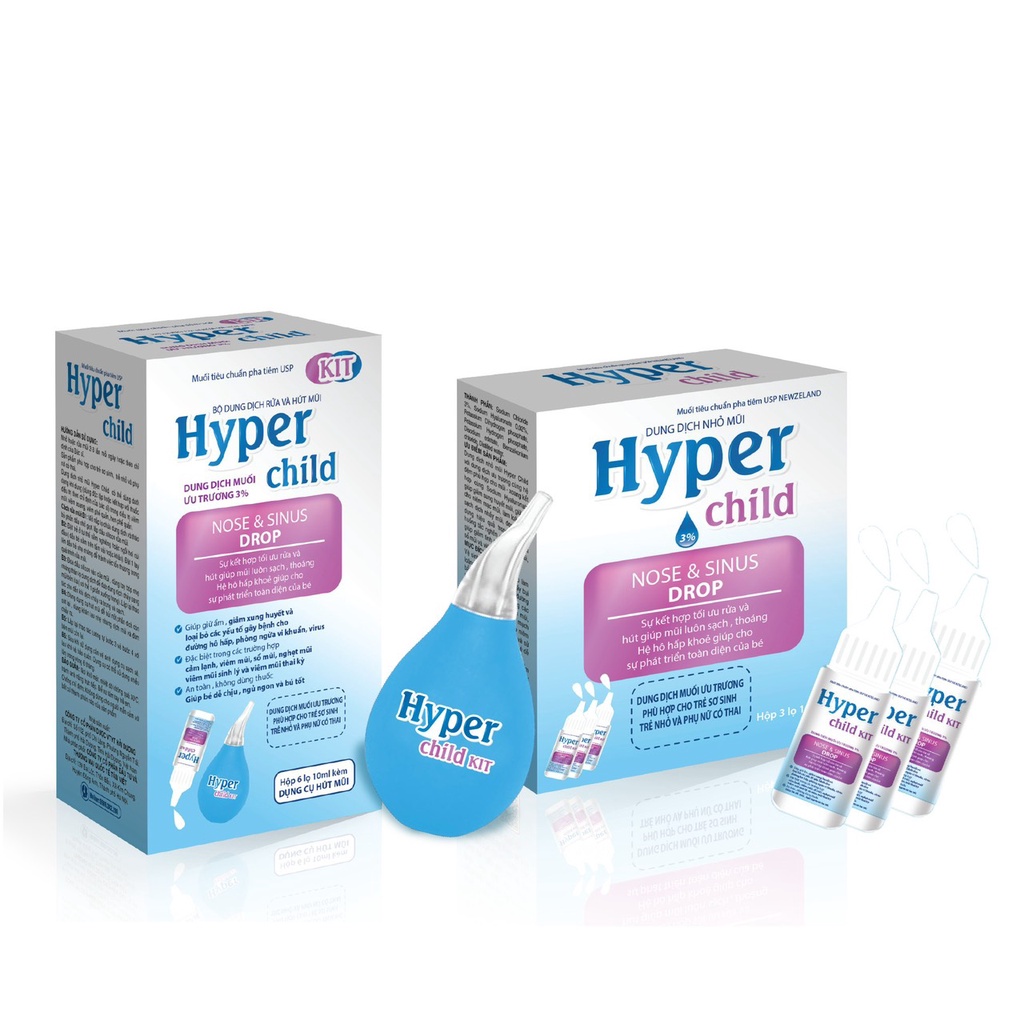 Dung Dịch Nhỏ Mũi Muối Ưu Trương HYPER CHILD Cho Bé