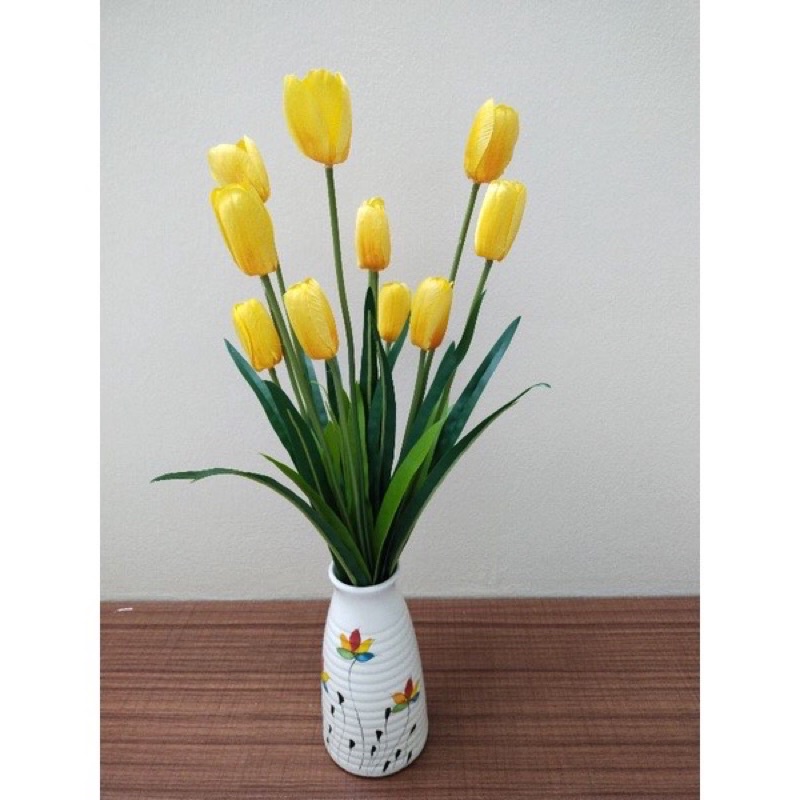 Hoa tuy líp giả- 1 cành 3 bông trang trí decor