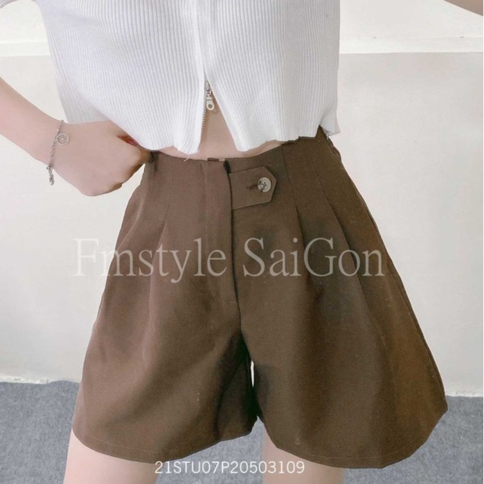 Quần short tây lưng thun nút cài ullzang thời trang nữ Fmstle Saigon 21STU07P20503 | BigBuy360 - bigbuy360.vn