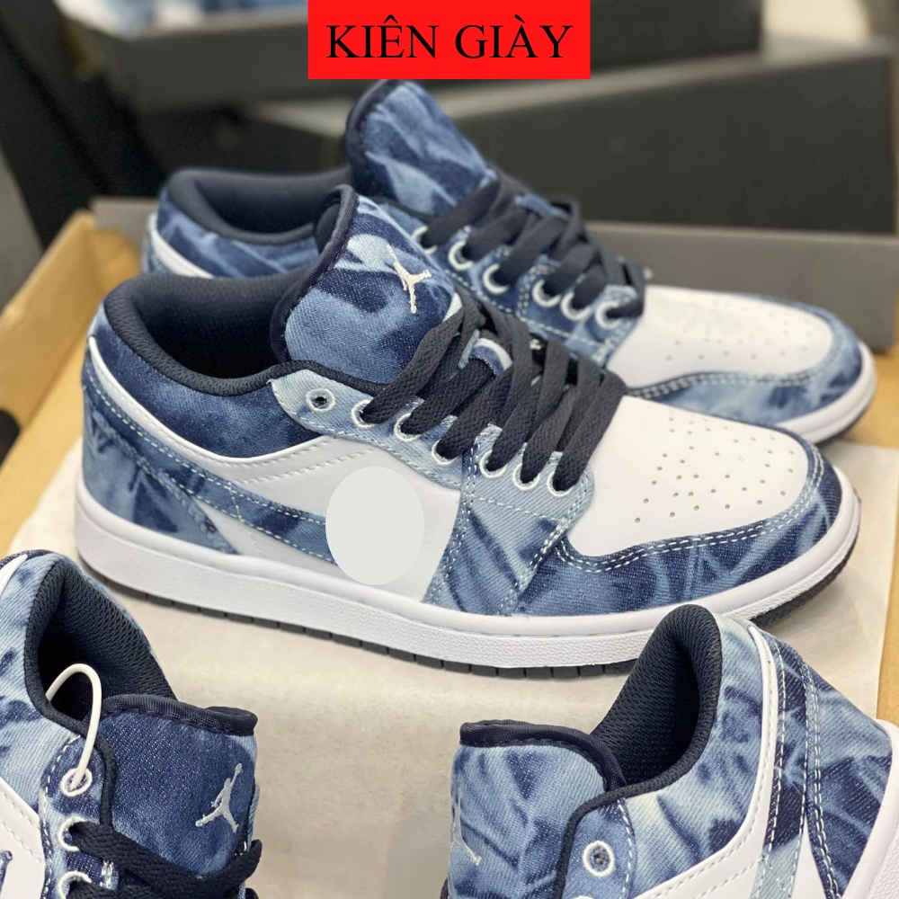 Giày Thể Thao Nam Nữ Kiên JD Thấp Vải Bò Xanh