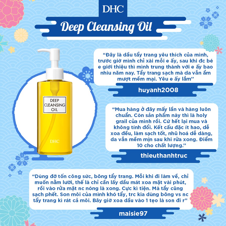 Dầu tẩy trang Olive DHC Deep Cleansing Oil làm sạch sâu, giữ ẩm cho da (S) 70ml