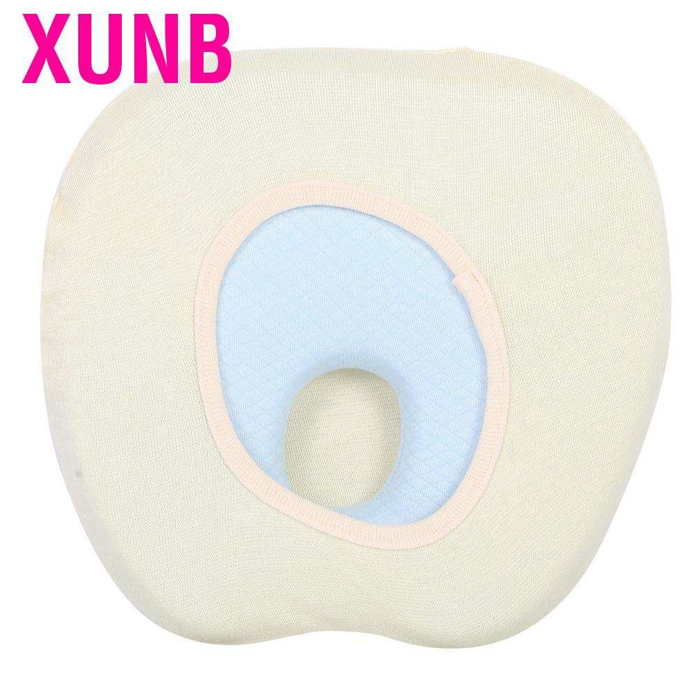 Xunb Baby Infant Newborn Anti Roll Support Prevent Flat Head Neck Cotton Pillow