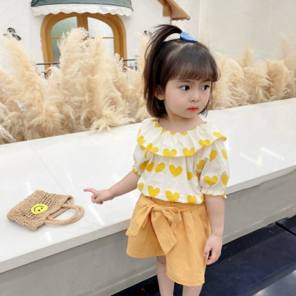 Bộ đồ đũi chun ngực bé gái 8-20kg